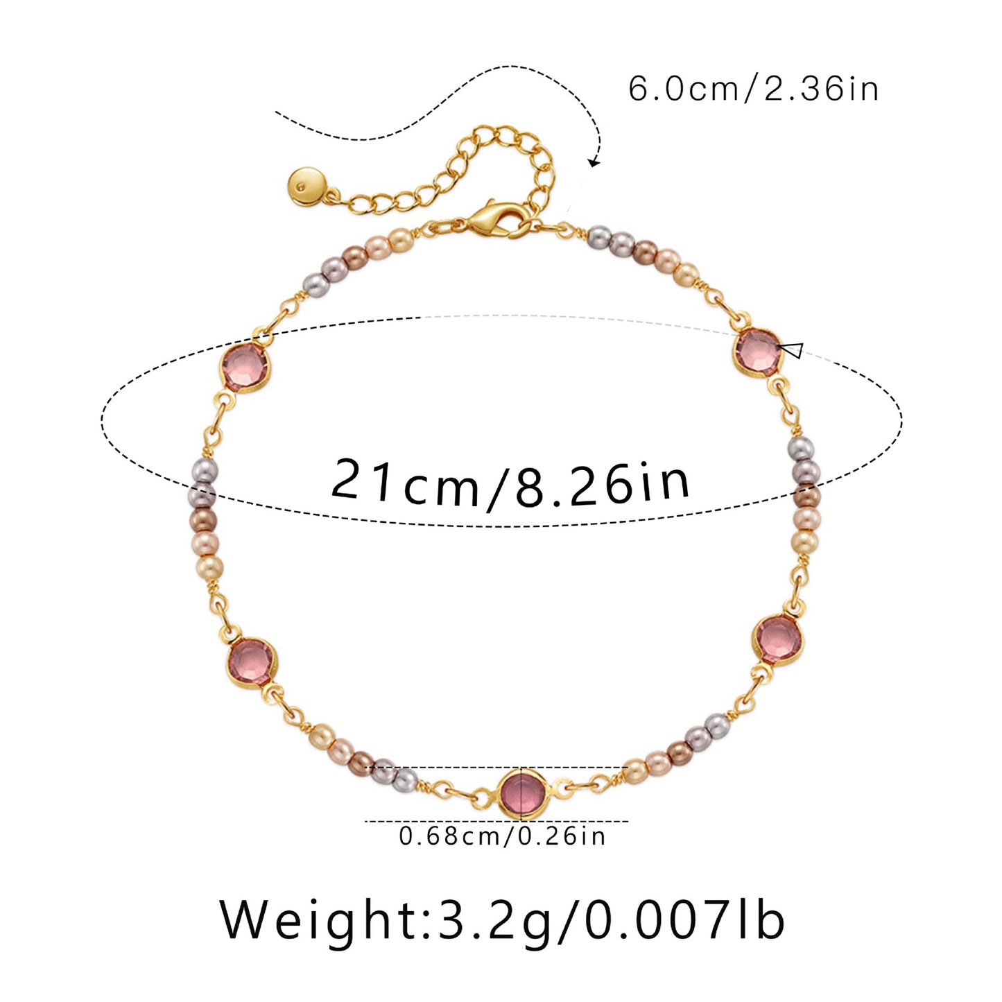 Bracelet de cheville AGN013