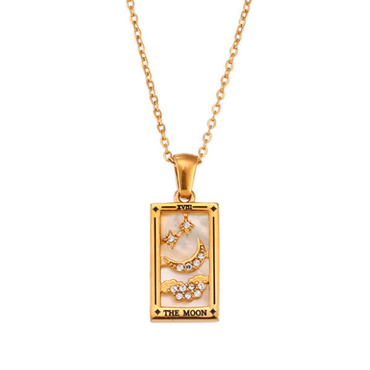 Collier Talisman Tarot THE MOON CGTC002