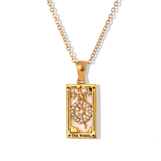 Collier Talisman Tarot THE WHEEL CGTC003