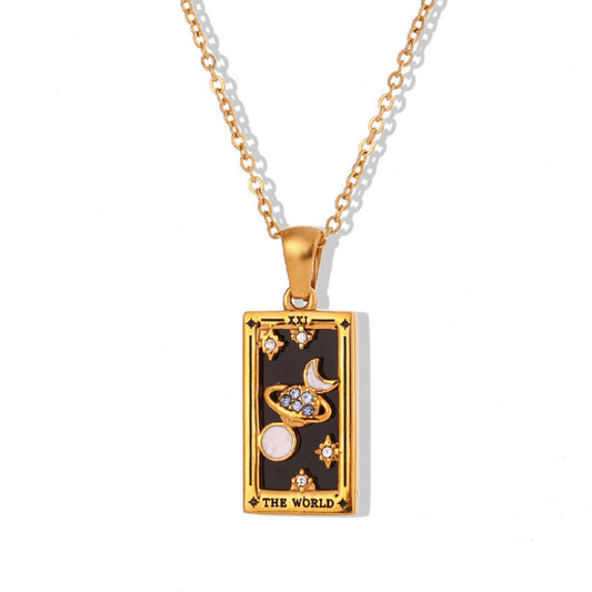 Collier Talisman Tarot THE WORLD CGTC005