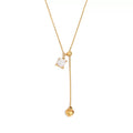 Collier de luxe plaqué or CGN150-1