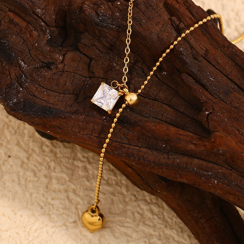 Collier de luxe plaqué or CGN150-1