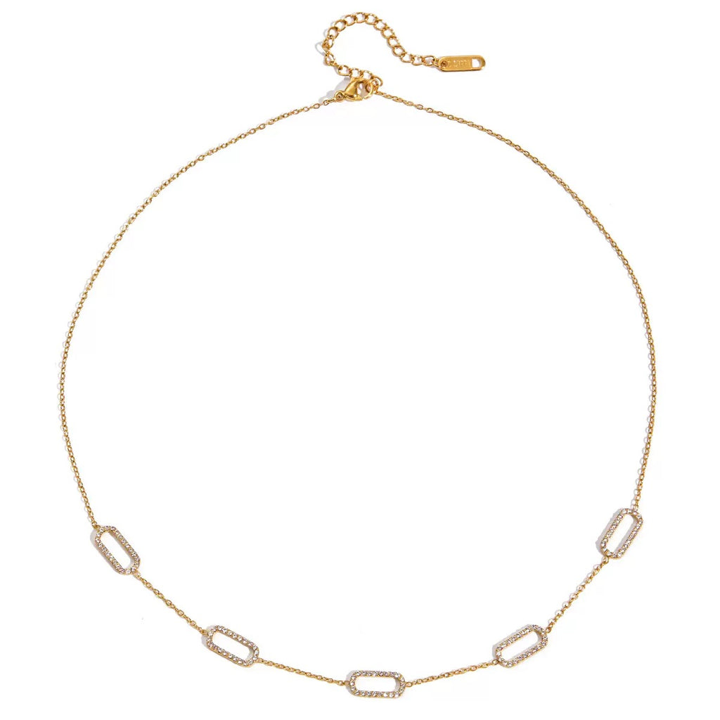 Collier de luxe plaqué or CGN151