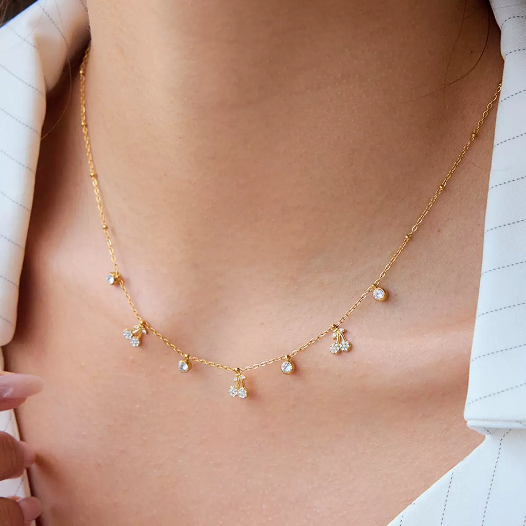 Collier de luxe plaqué or CGN152