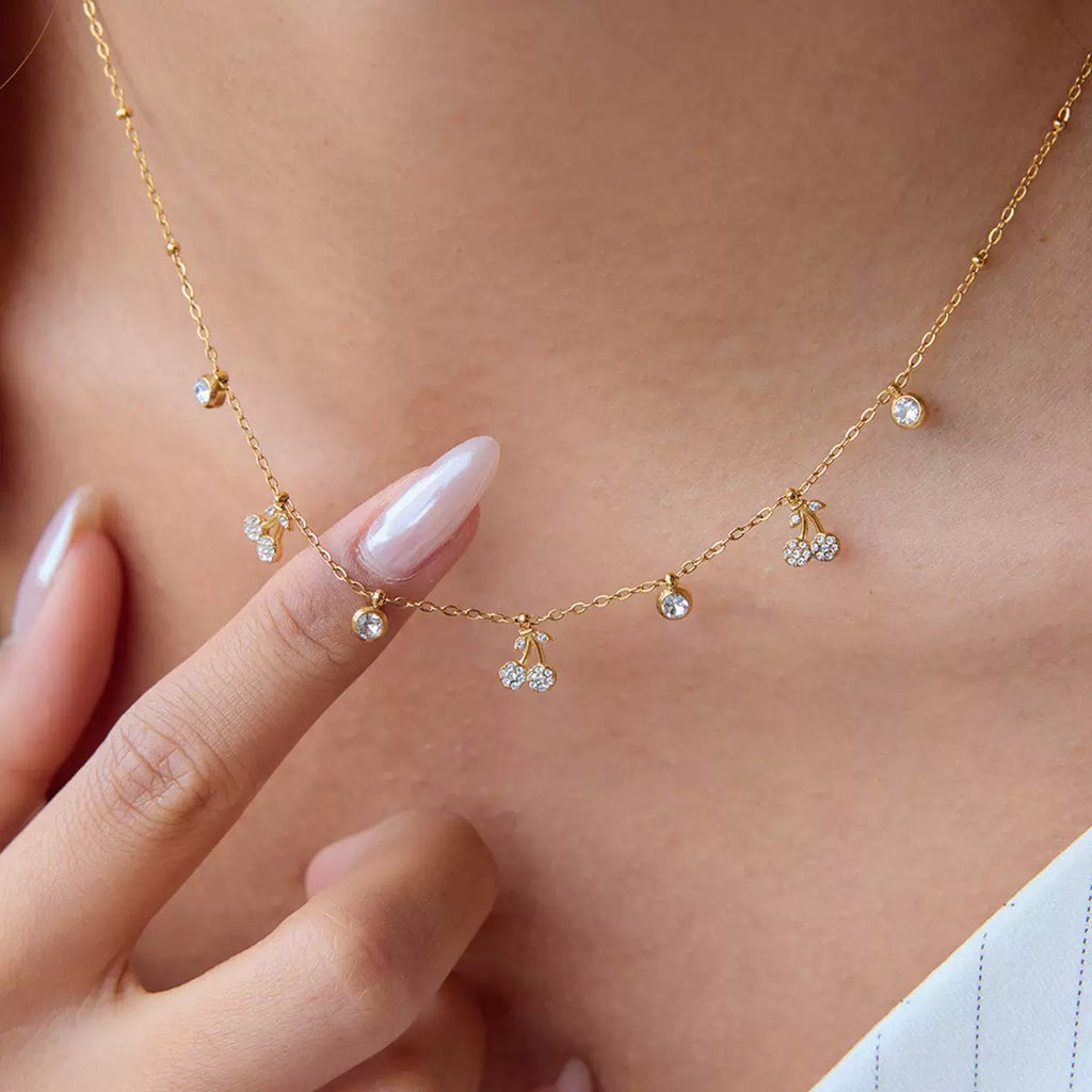 Collier de luxe plaqué or CGN152