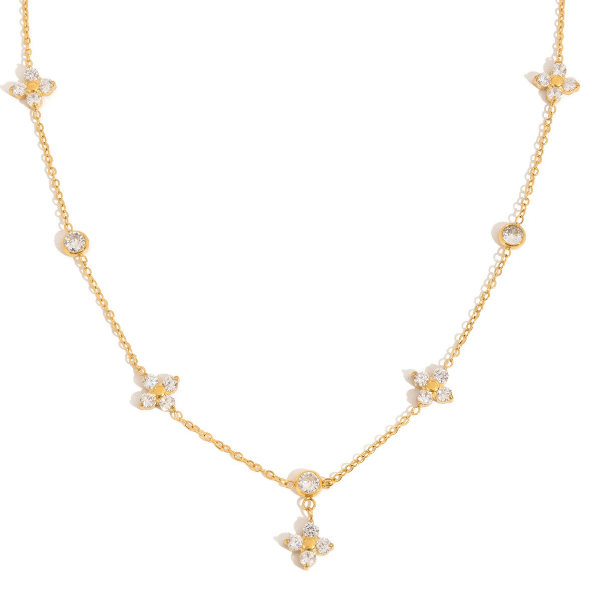 Collier de luxe plaqué or CGN153