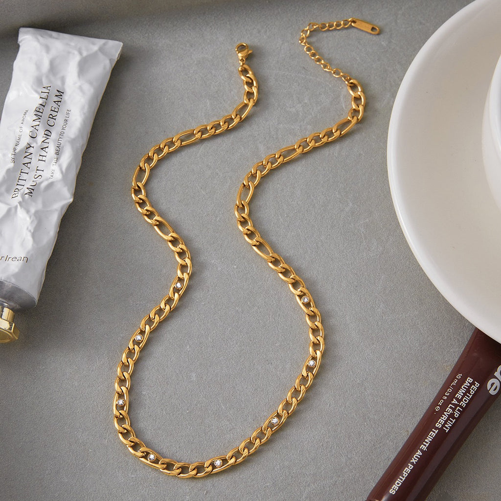 Collier de luxe plaqué or CGN154