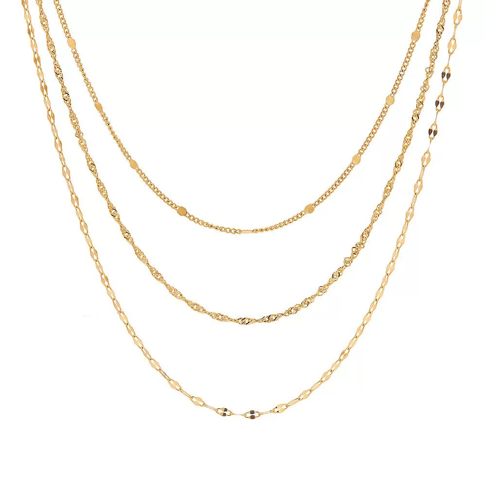 Collier de luxe plaqué or CGN157