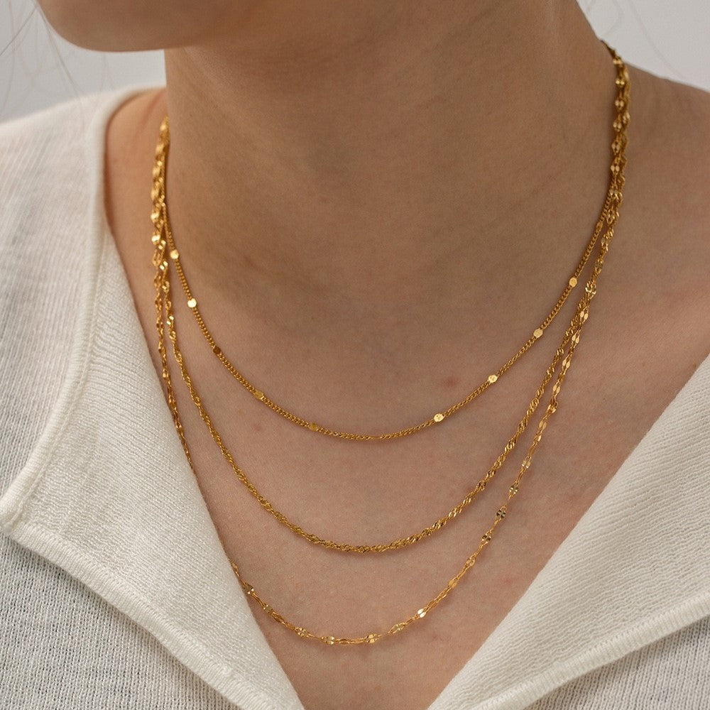 Collier de luxe plaqué or CGN157