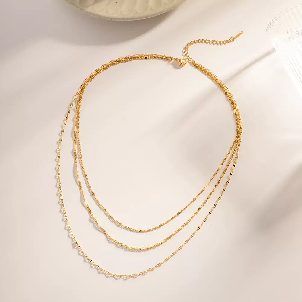 Collier de luxe plaqué or CGN157