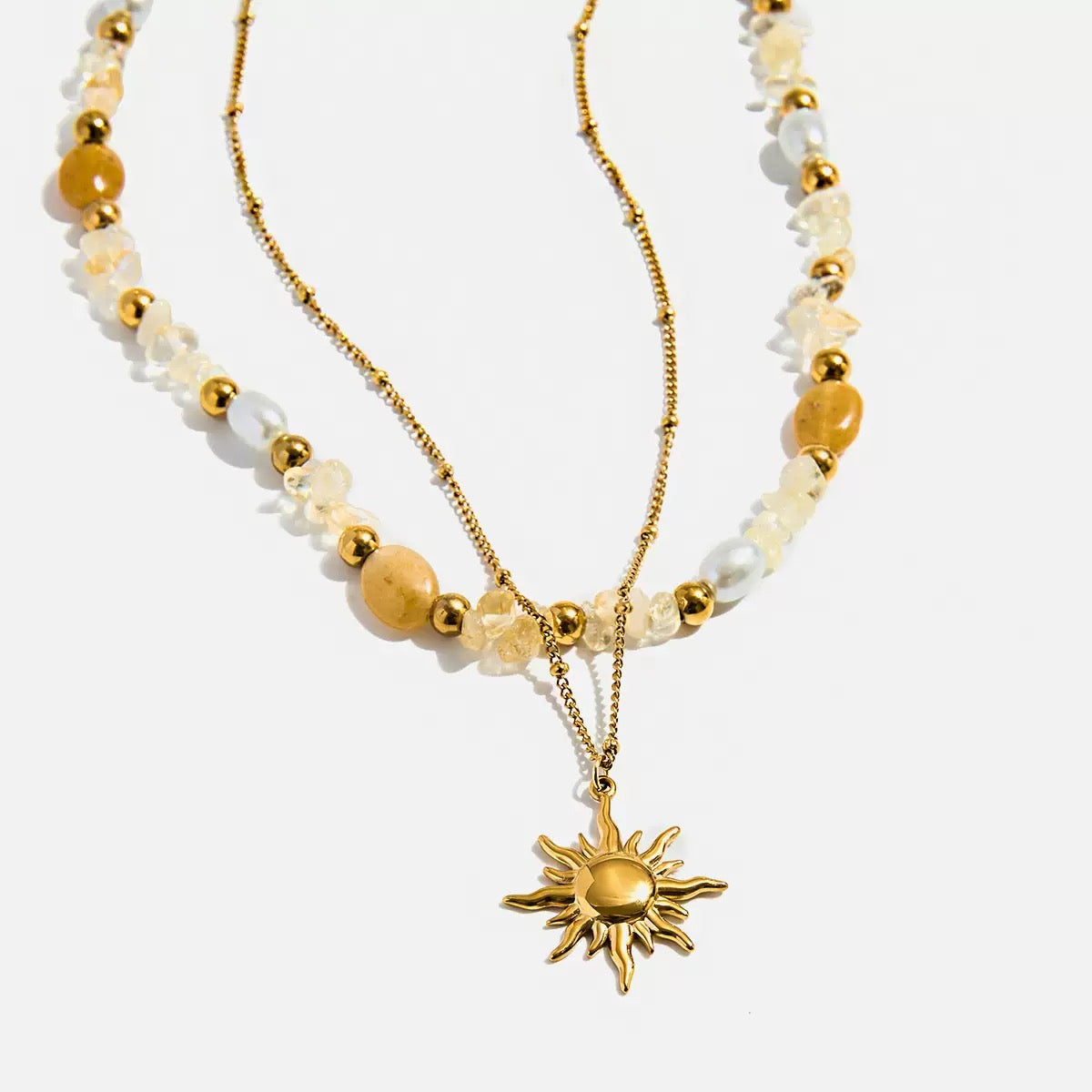 Collier de luxe plaqué or CGN158