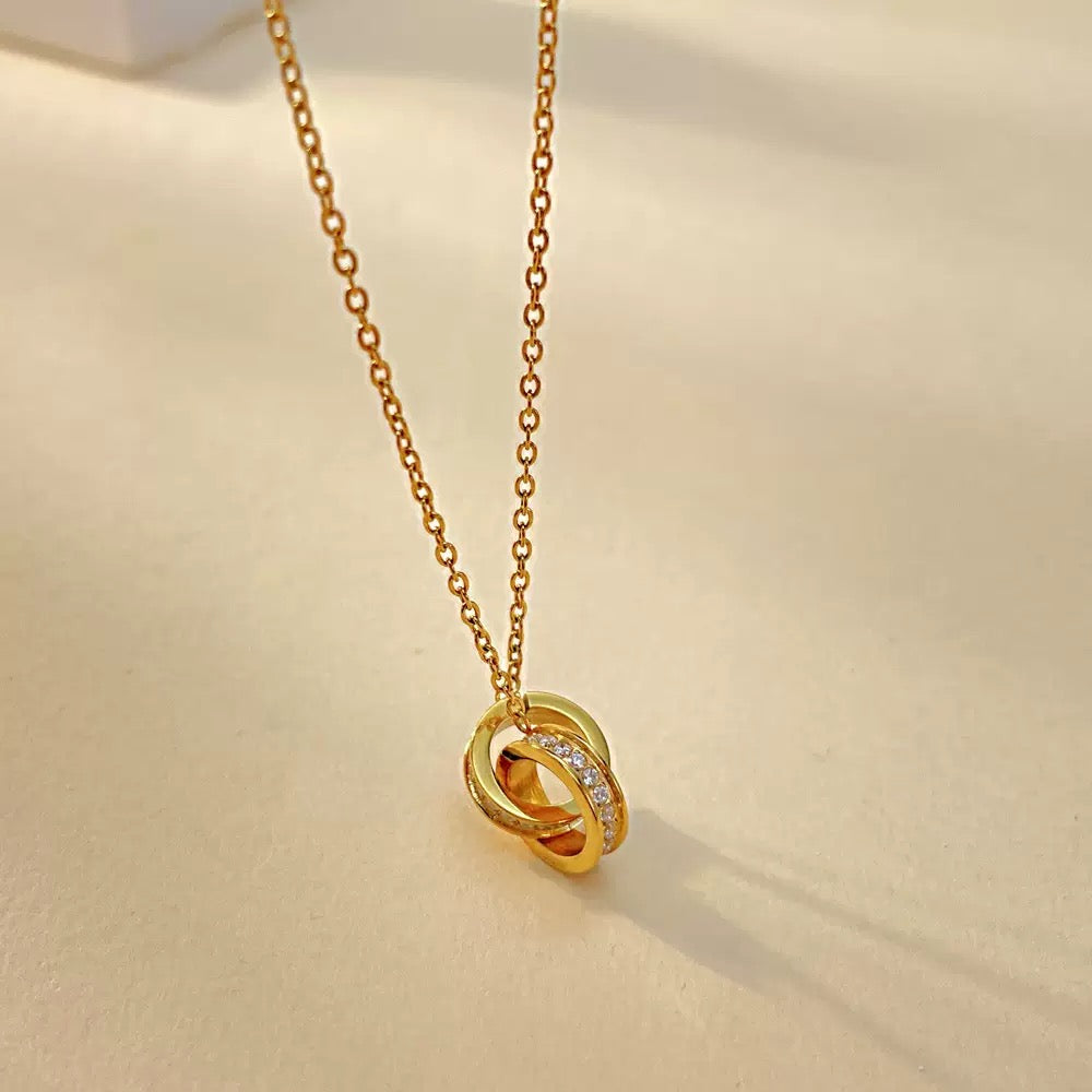 Collier de luxe plaqué or CGN160-1