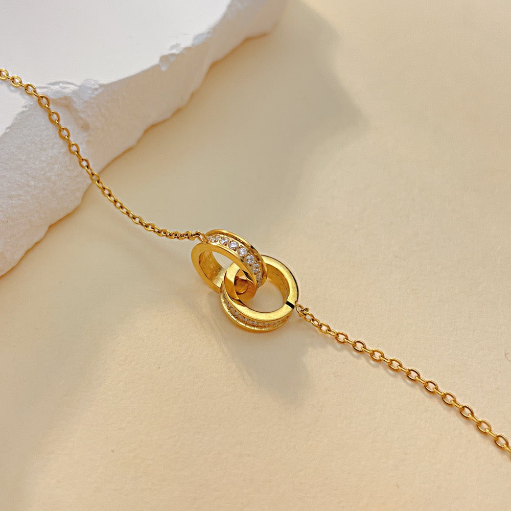 Collier de luxe plaqué or CGN160-1