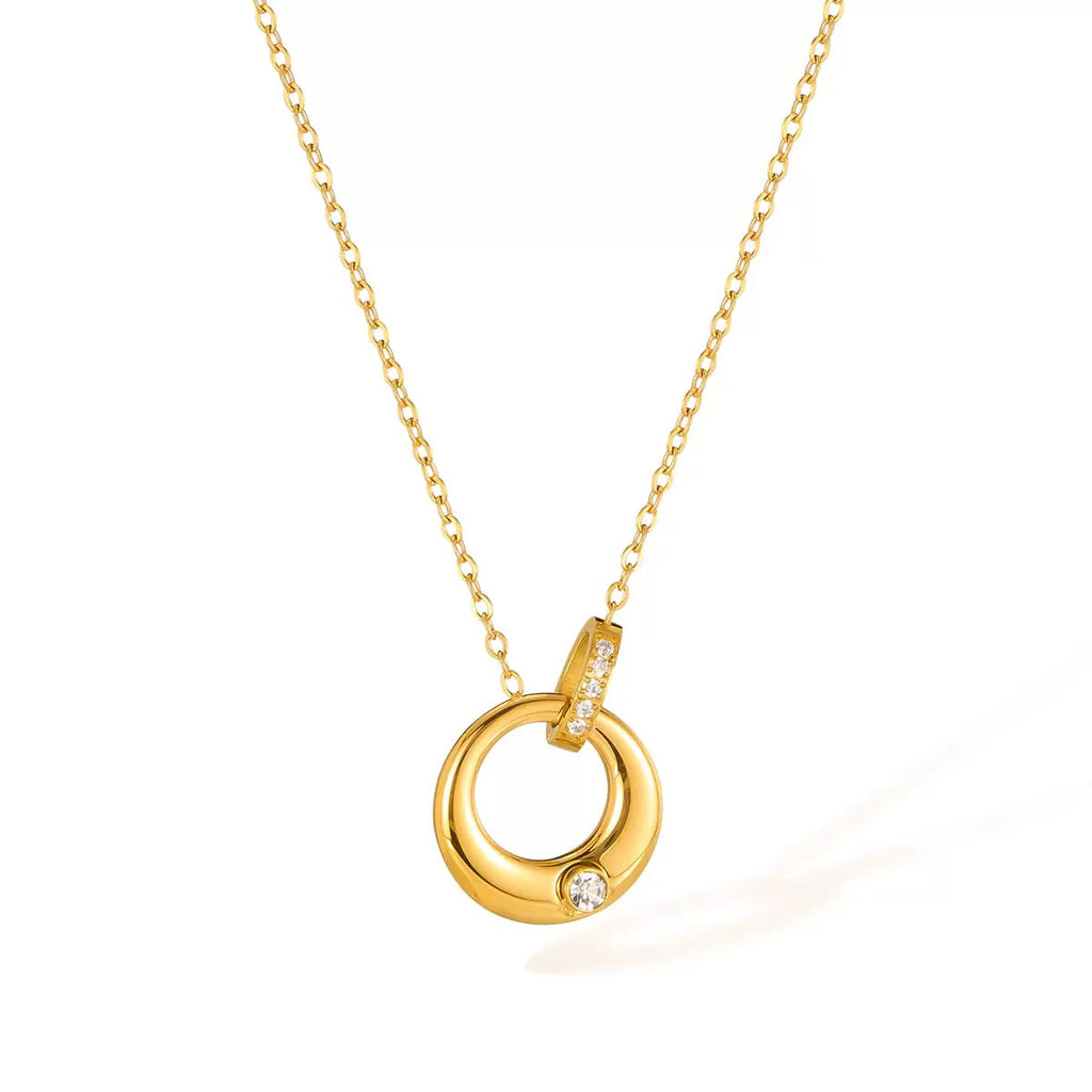 Collier de luxe plaqué or CGN161