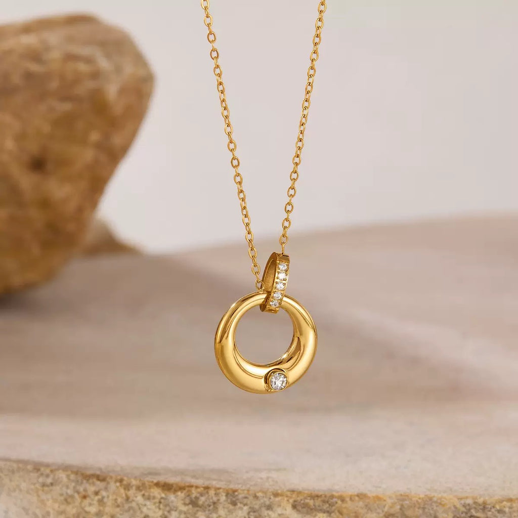 Collier de luxe plaqué or CGN161