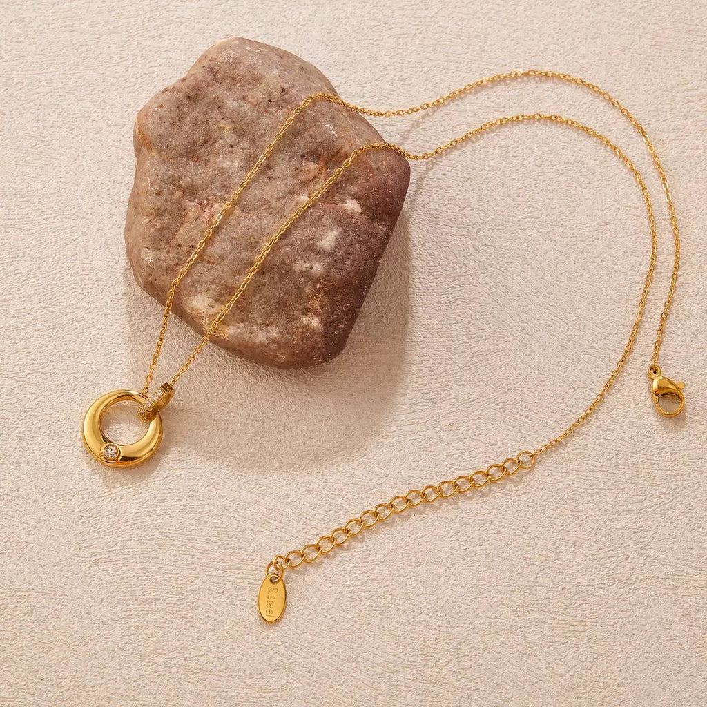 Collier de luxe plaqué or CGN161