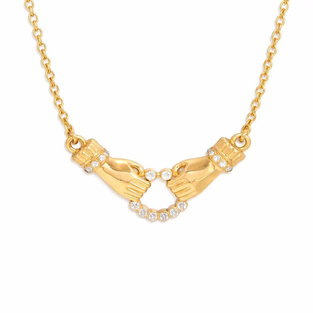 Collier de luxe plaqué or CGN162