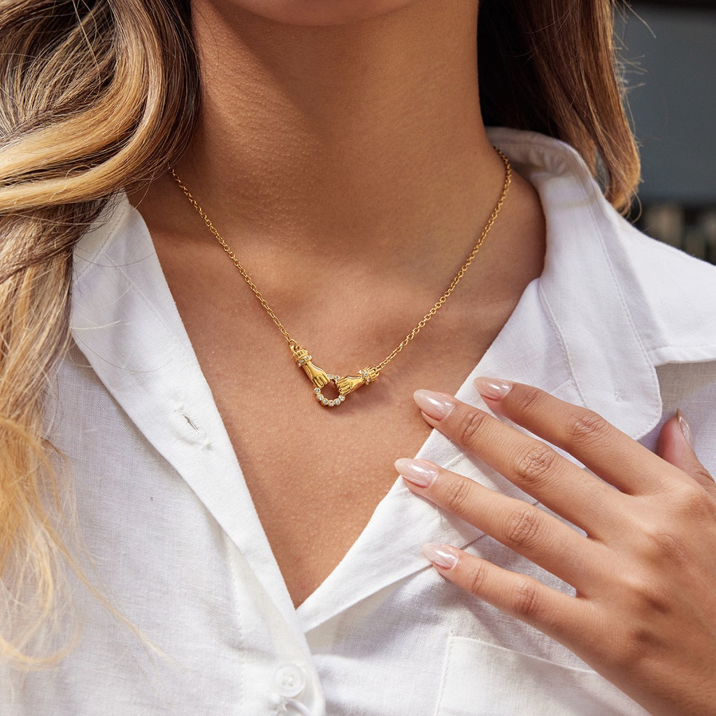 Collier de luxe plaqué or CGN162