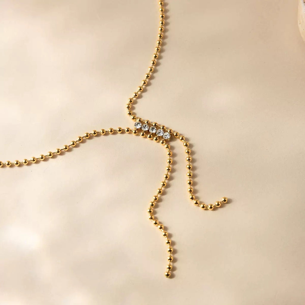 Collier de luxe plaqué or CGN165