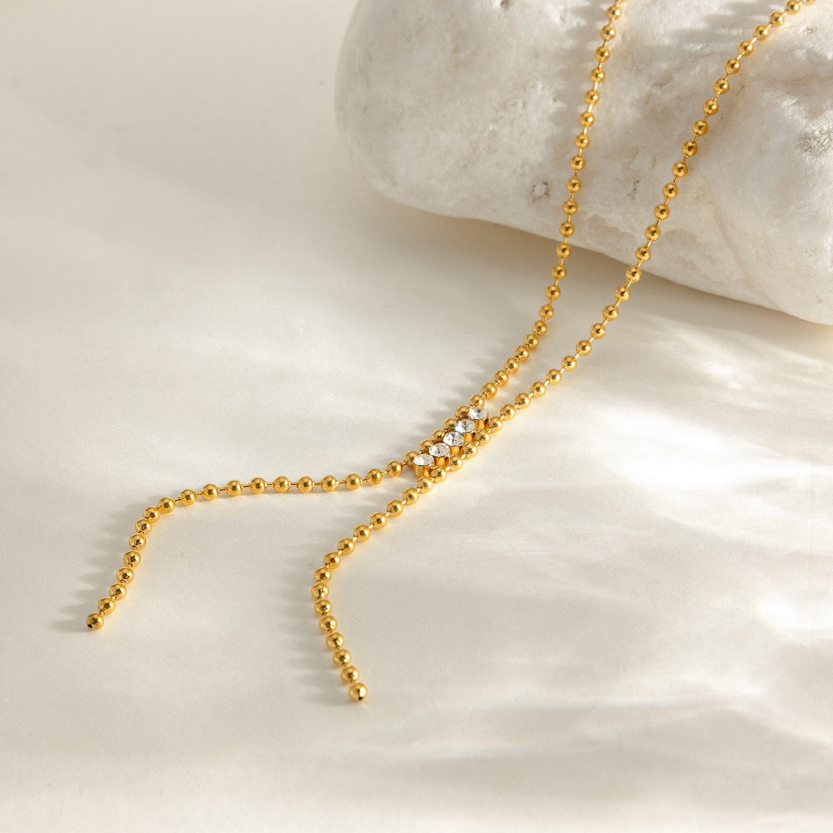 Collier de luxe plaqué or CGN165