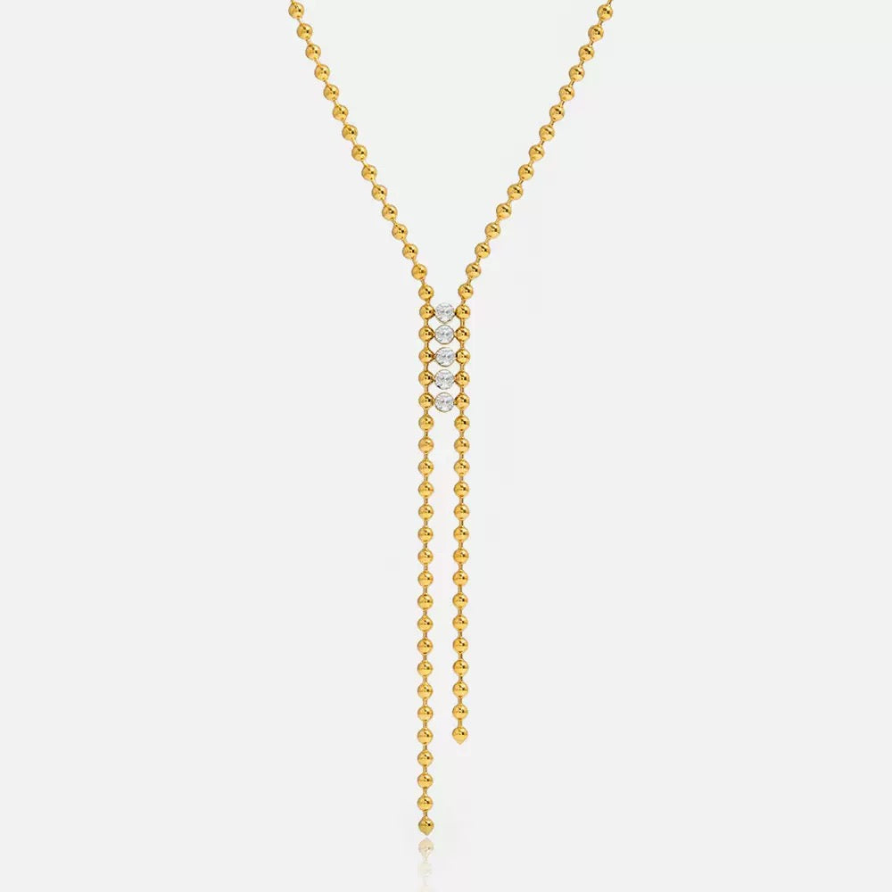 Collier de luxe plaqué or CGN165