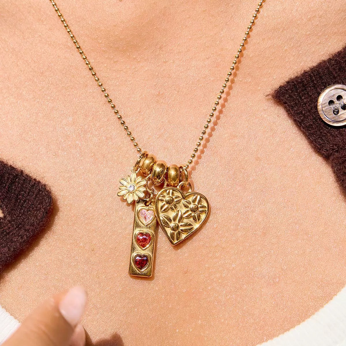 Collier de luxe plaqué or CGN166