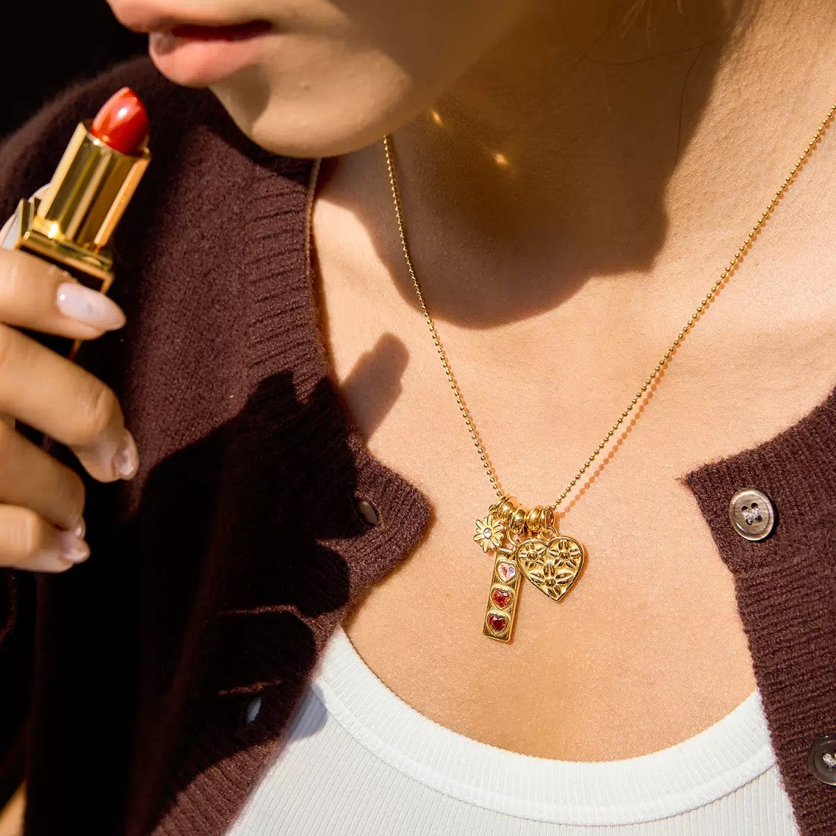 Collier de luxe plaqué or CGN166