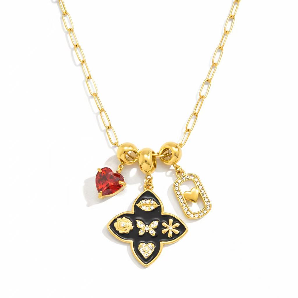 Collier de luxe plaqué or CGN167