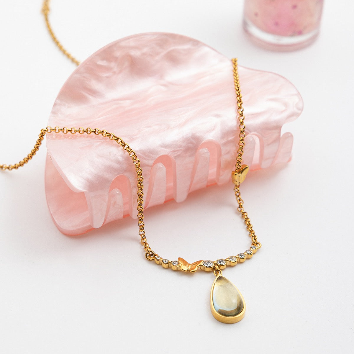 Collier de luxe plaqué or CGN168