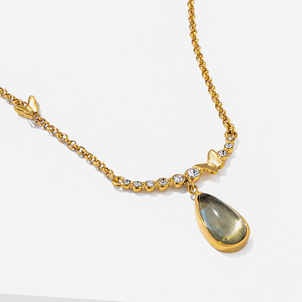 Collier de luxe plaqué or CGN168