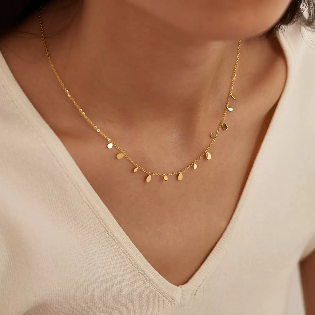 Collier de luxe plaqué or CGN169