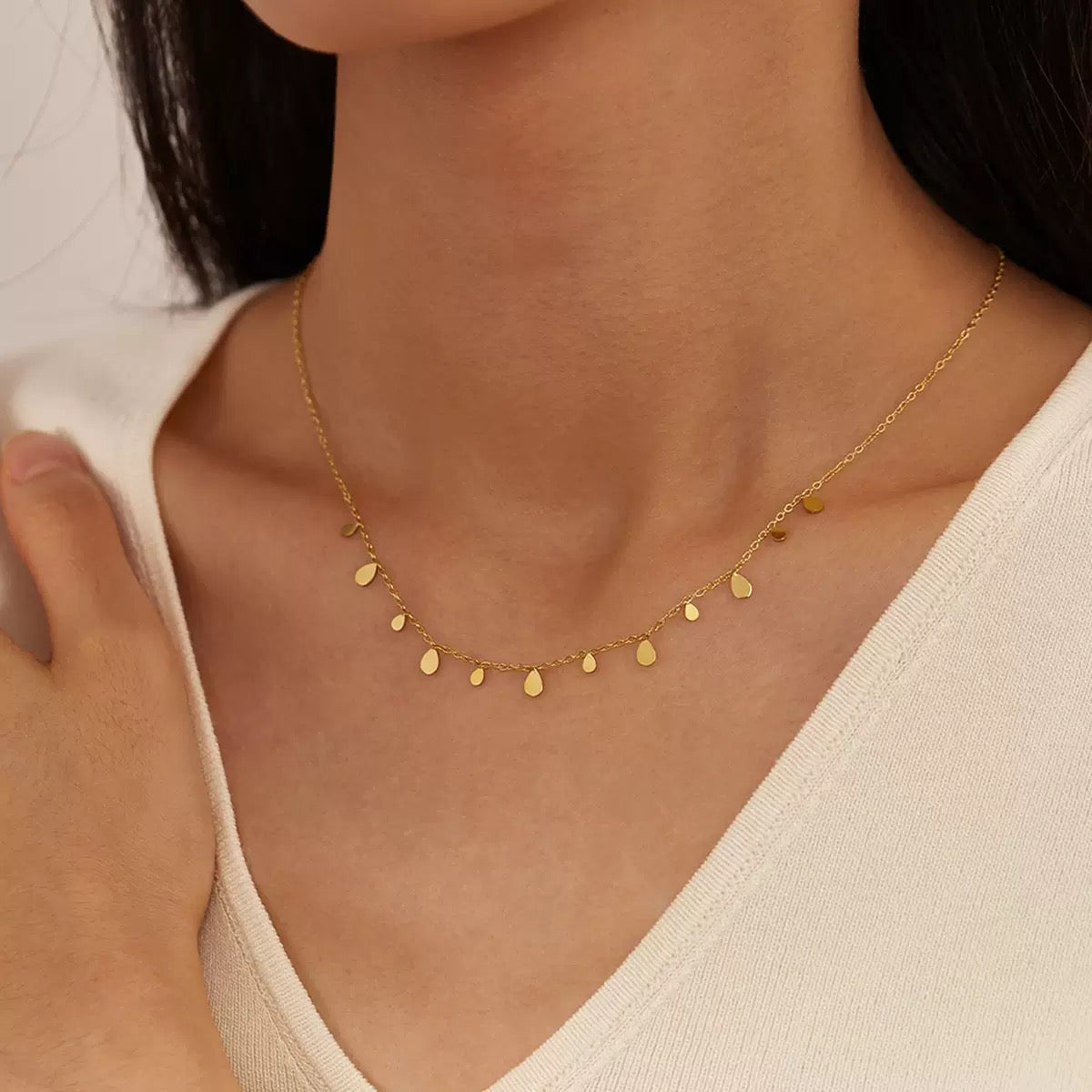 Collier de luxe plaqué or CGN169
