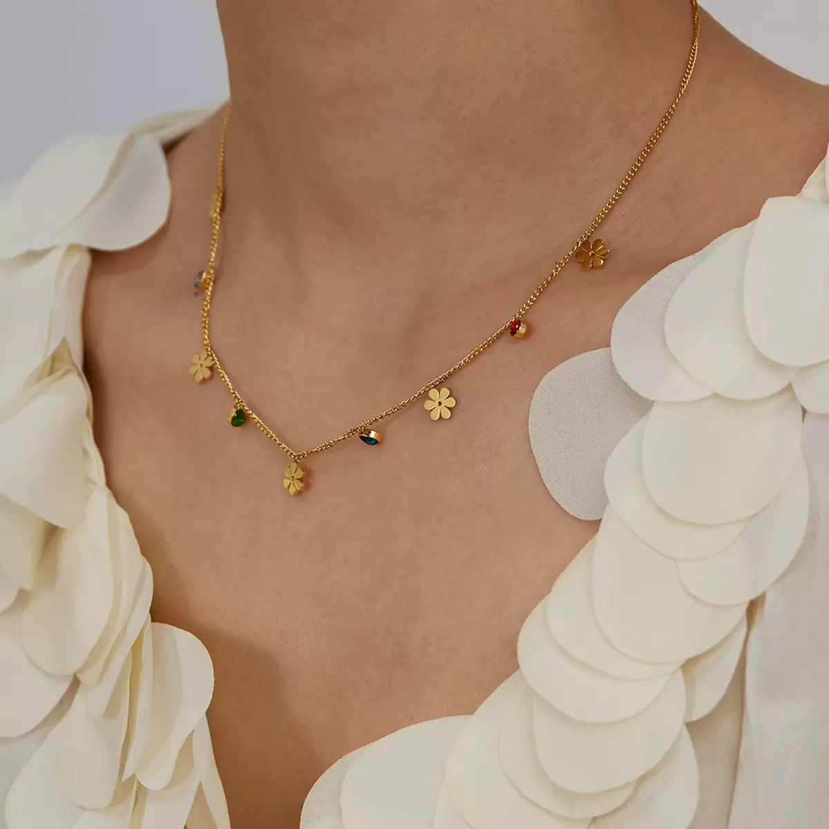 Collier de luxe plaqué or CGN170