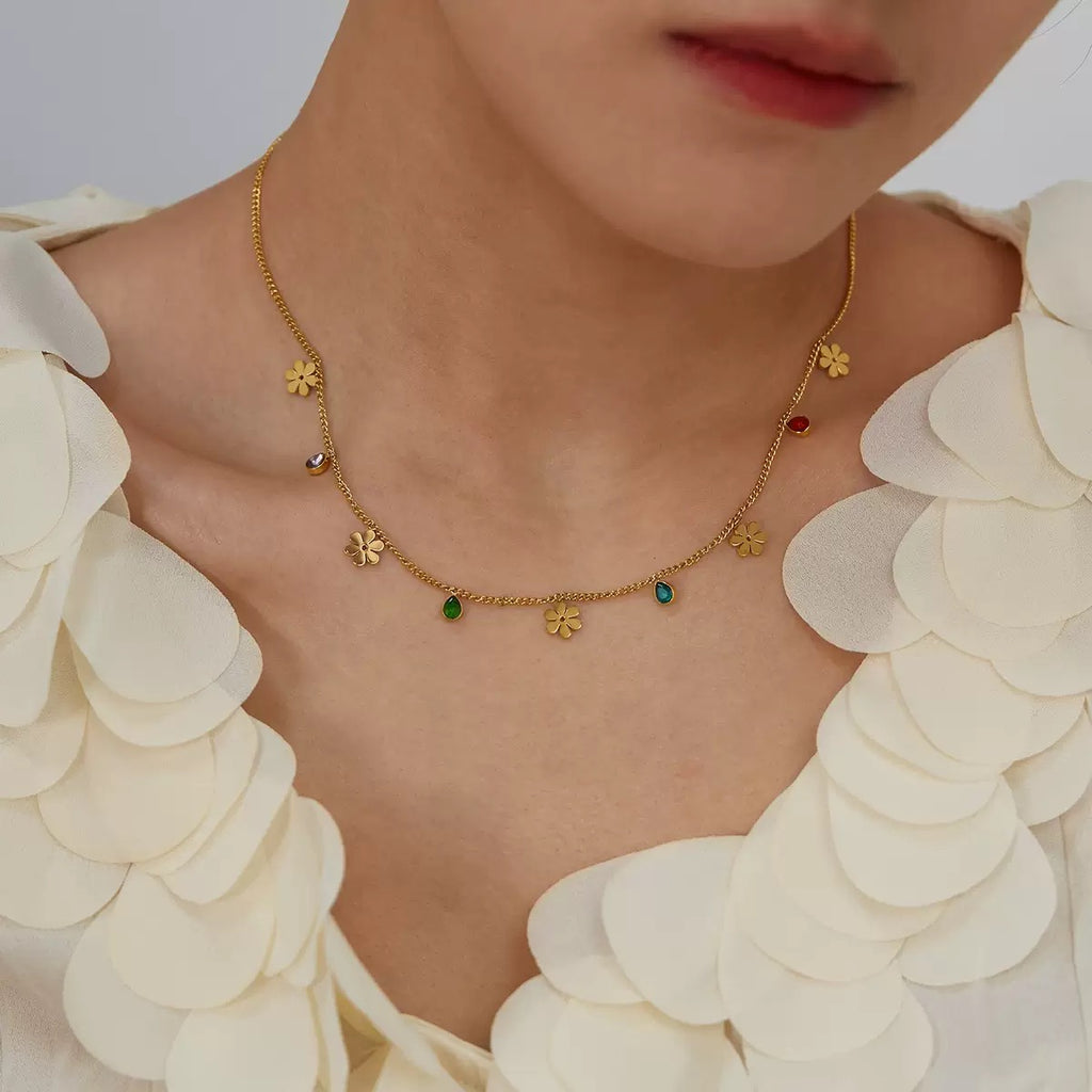 Collier de luxe plaqué or CGN170