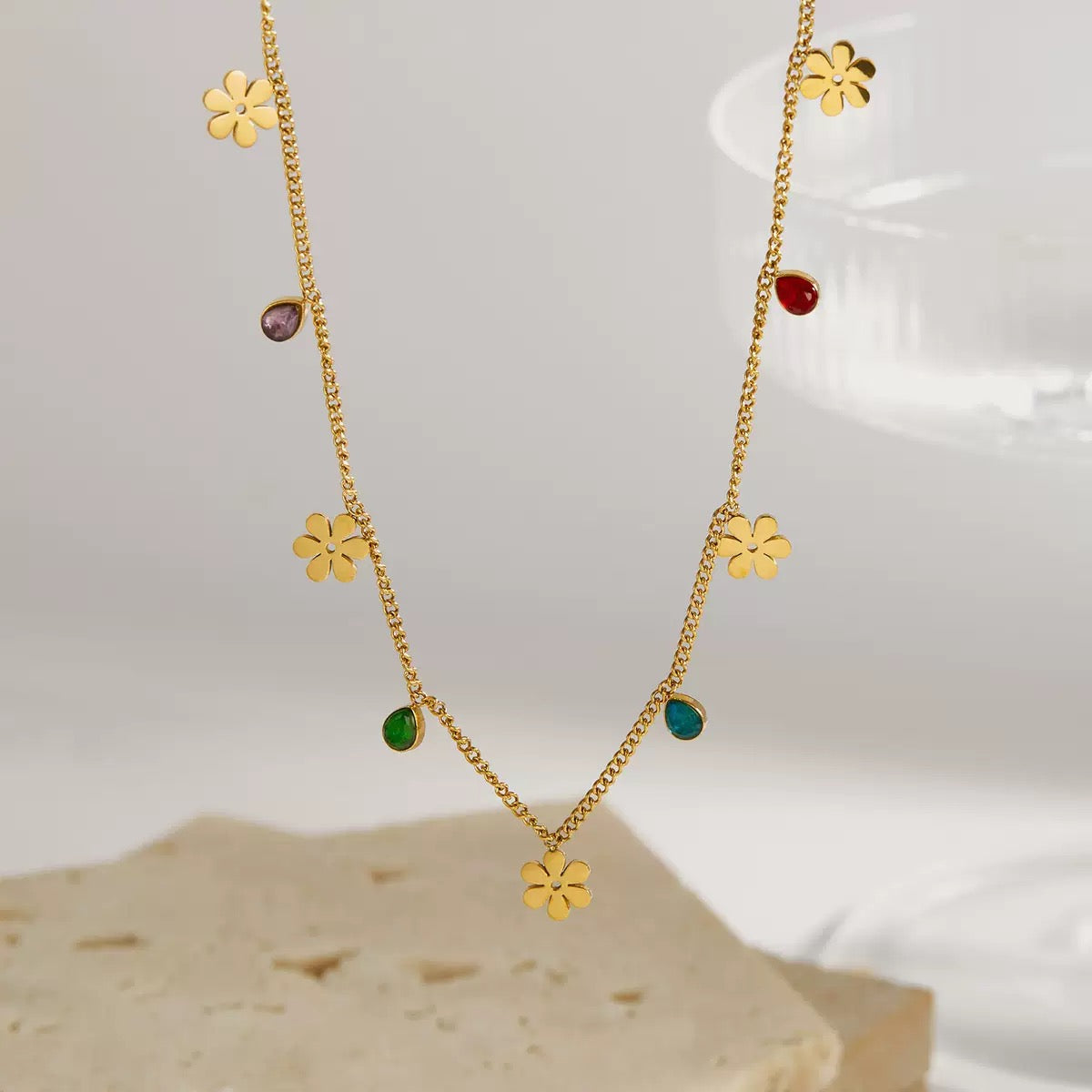 Collier de luxe plaqué or CGN170