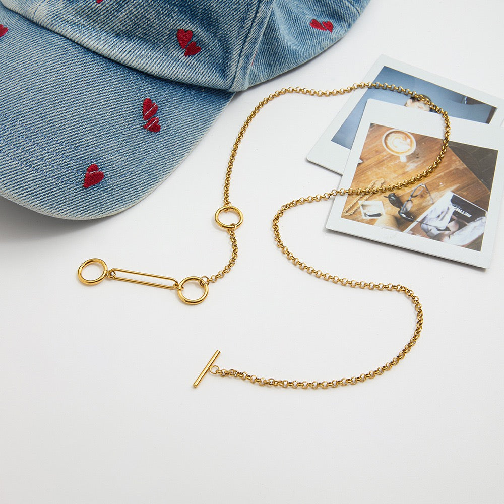 Collier de luxe plaqué or CGN171