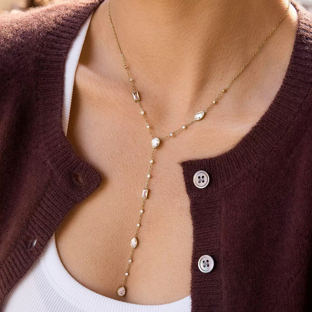 Collier de luxe plaqué or CGN172
