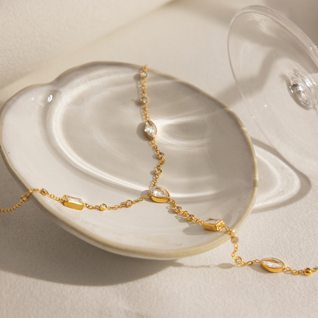 Collier de luxe plaqué or CGN172