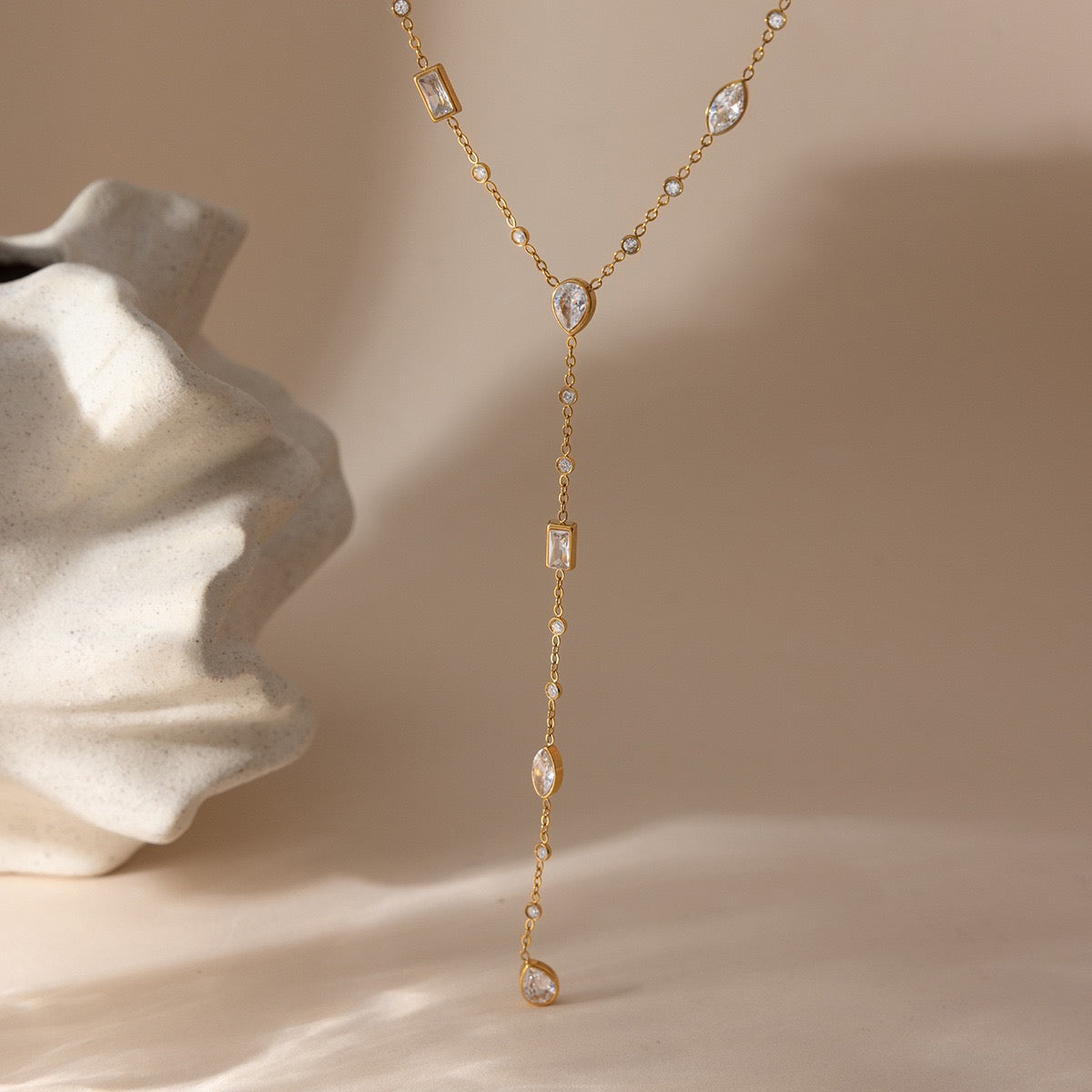 Collier de luxe plaqué or CGN172