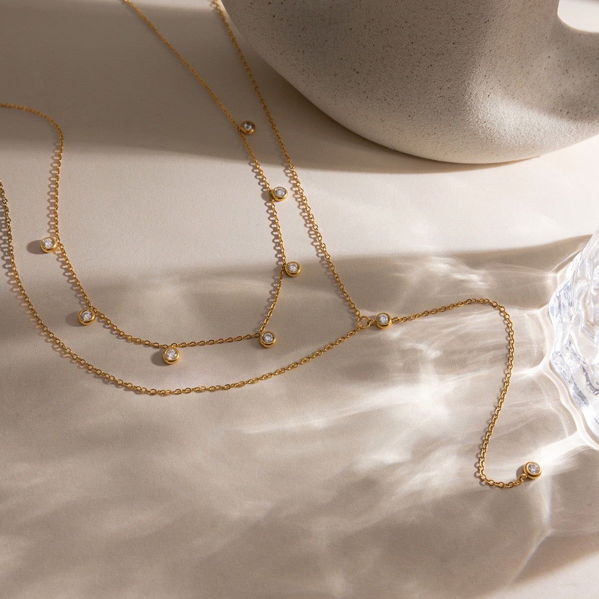 Collier de luxe plaqué or CGN173