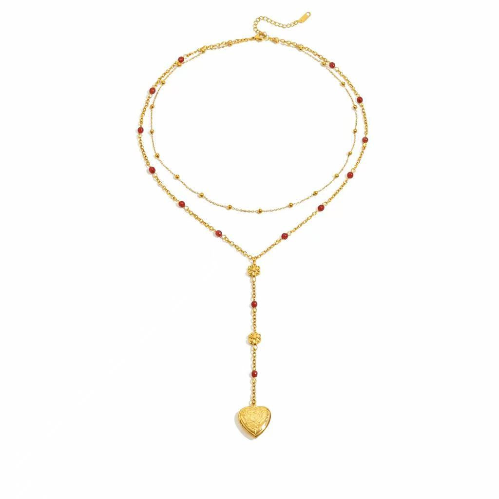 Collier de luxe plaqué or CGN174