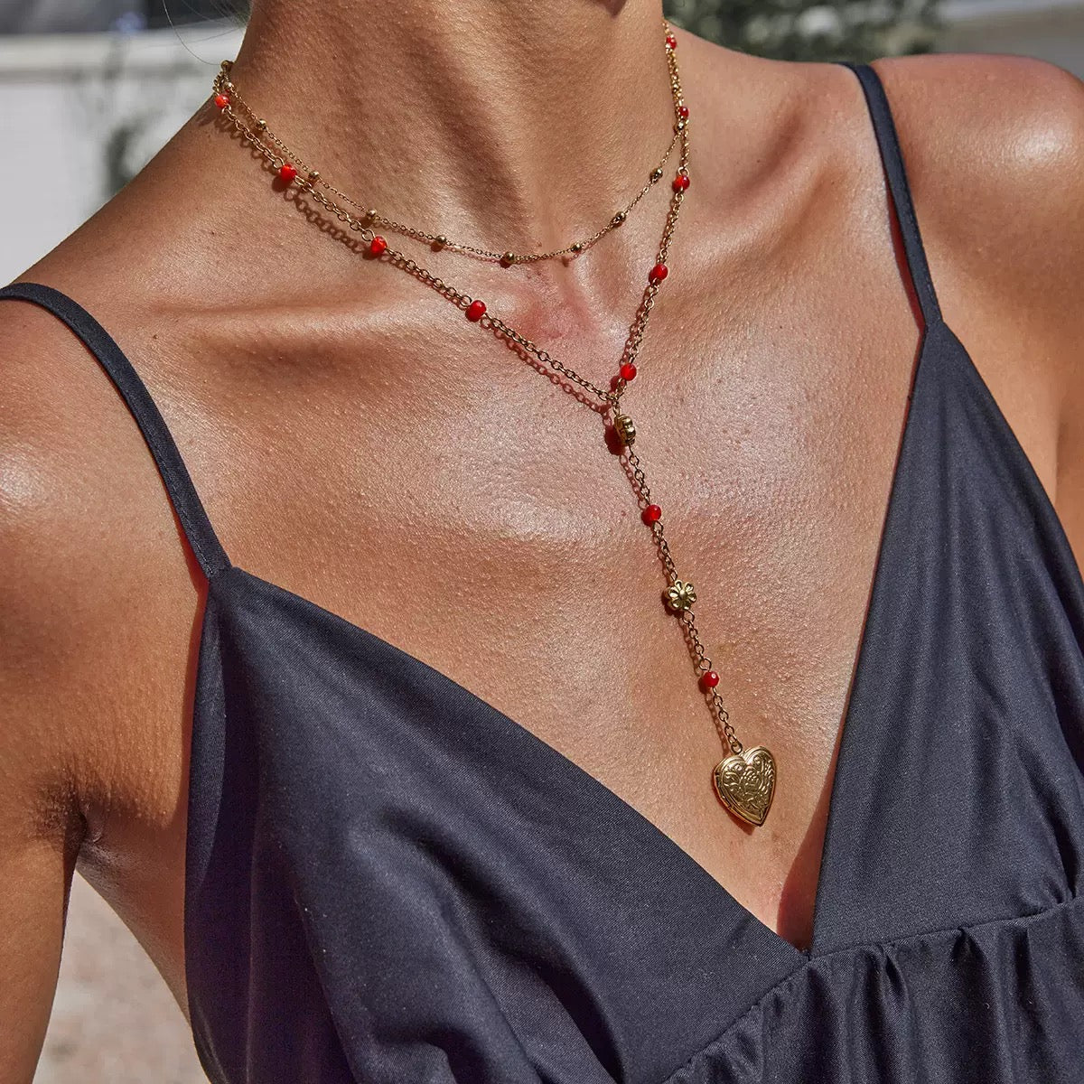 Collier de luxe plaqué or CGN174