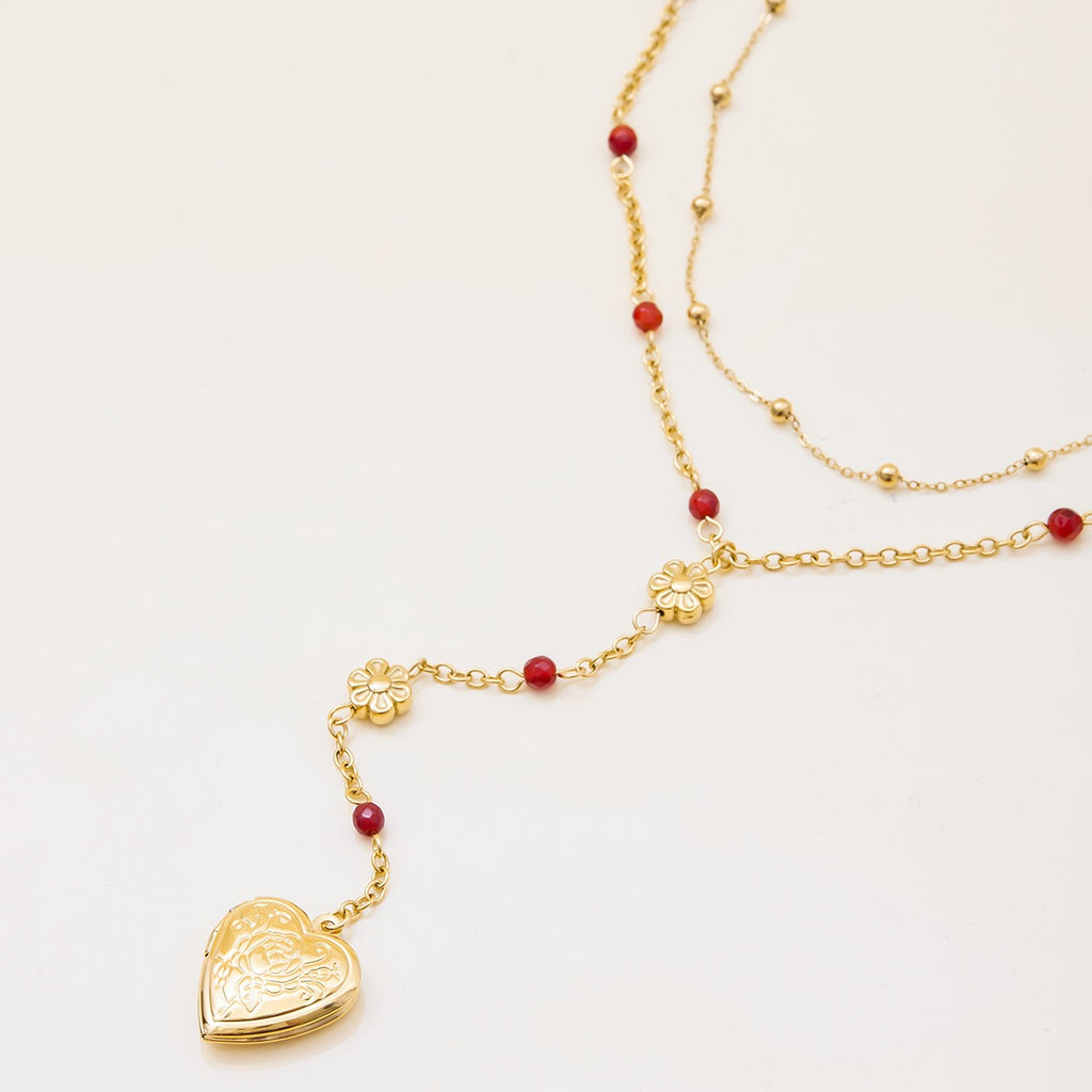 Collier de luxe plaqué or CGN174