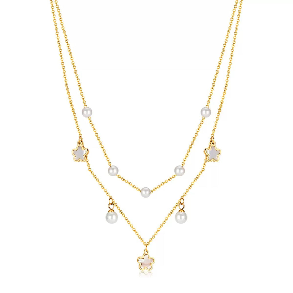 Collier de luxe plaqué or CGN175