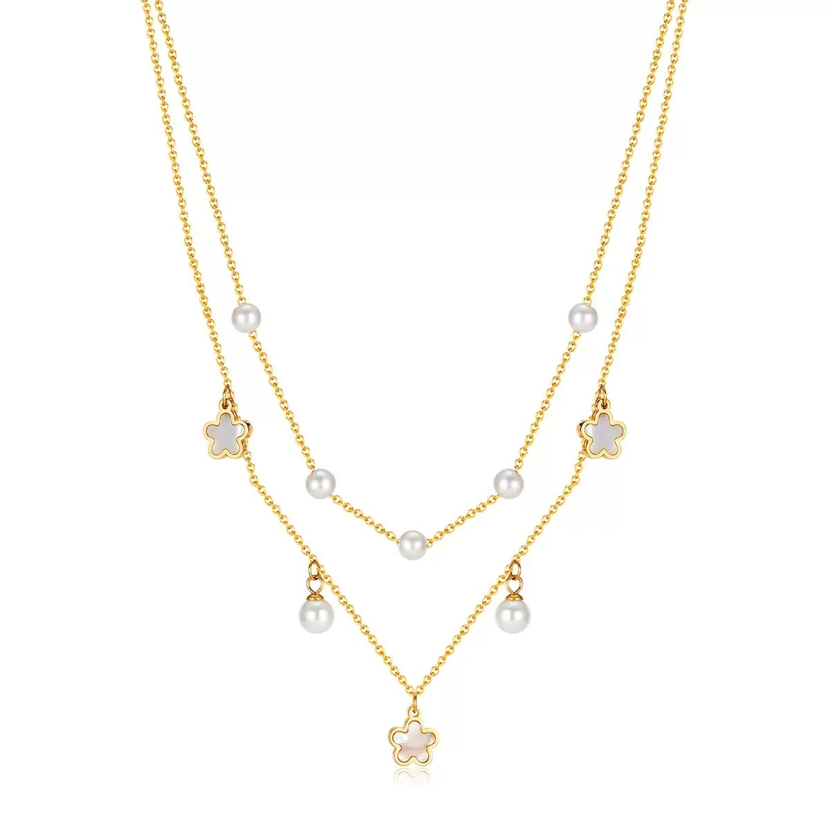 Collier de luxe plaqué or CGN175