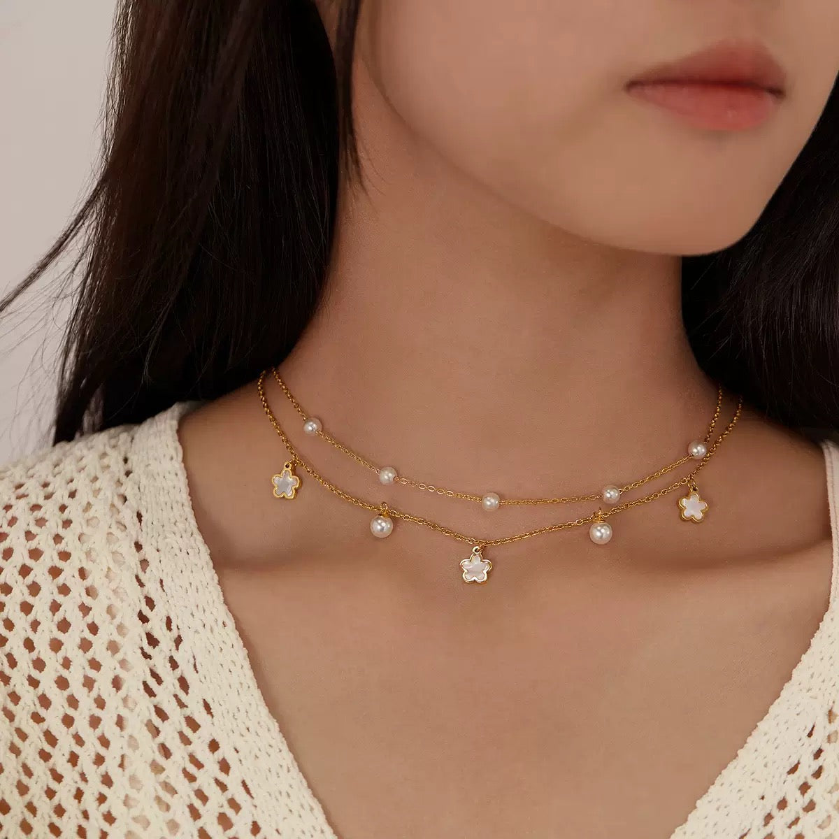 Collier de luxe plaqué or CGN175