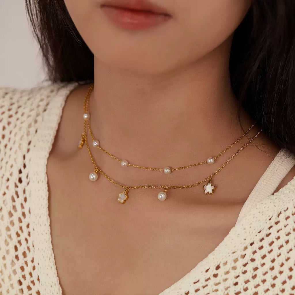 Collier de luxe plaqué or CGN175