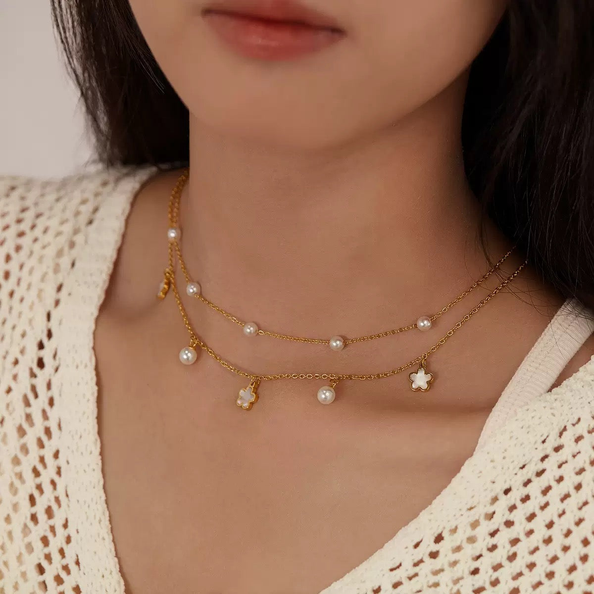 Collier de luxe plaqué or CGN175