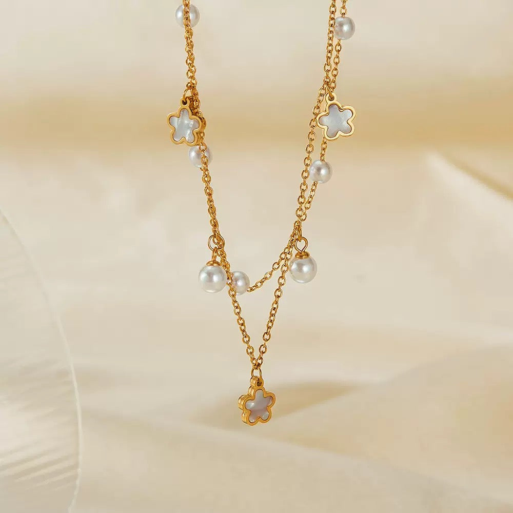 Collier de luxe plaqué or CGN175