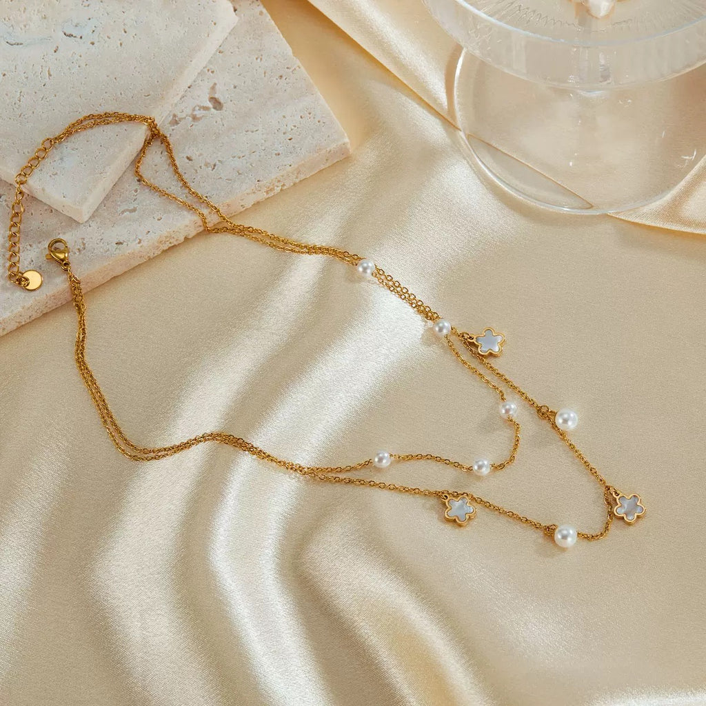 Collier de luxe plaqué or CGN175